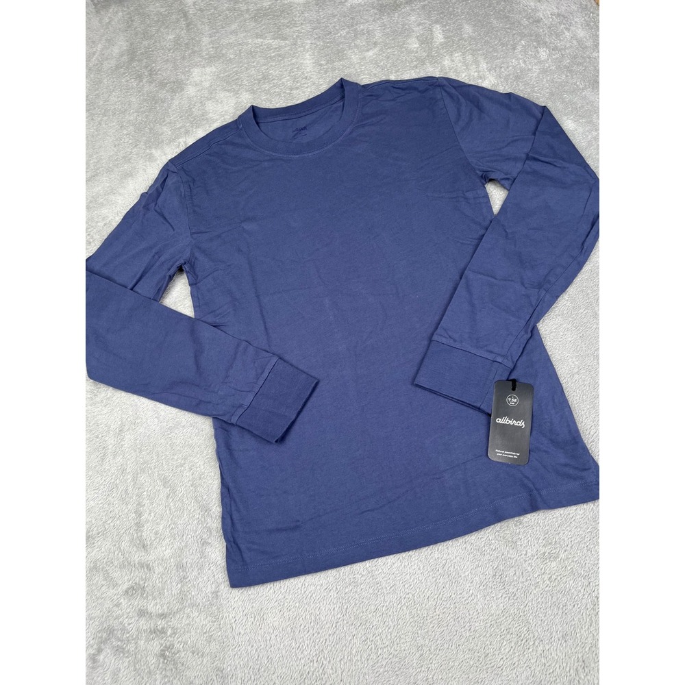Allbirds Cotton‎ Long Sleeve Tee 100% Organic Cotton Hazy Indigo Casual Top XS